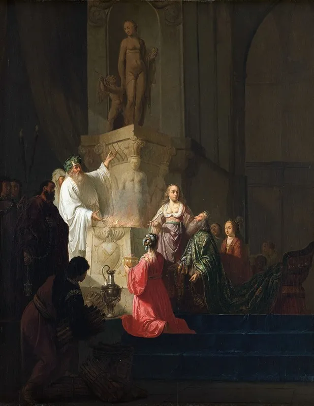 The Idolatry Of King Solomon 2 Wall Art by Willem de Poorter - High-Resolution Digital Print