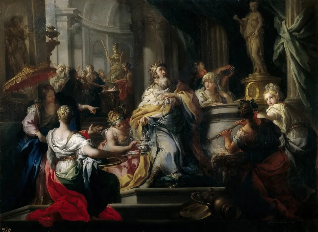 The Idolatry Of Solomon 2 Wall Art by Sebastiano Conca - High-Resolution Digital Print