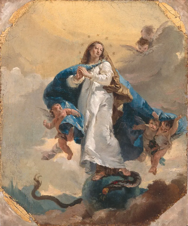 The Immaculate Conception 6 Wall Art by workshop of Giovanni Battista Tiepolo - High-Resolution Digital Print
