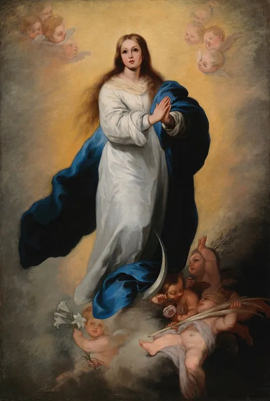 The Immaculate Conception Of Escorial Copy After Murillo
