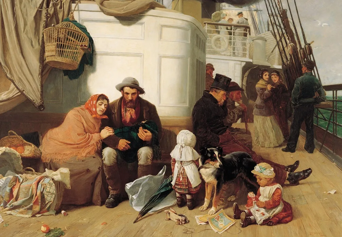 The Immigrants Ship Wall Art by John Charles Dollman - High-Resolution Digital Print