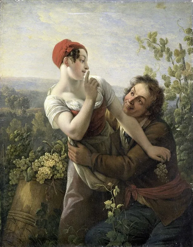 The Impassioned Grape Picker Wall Art by Peter Paul Joseph Noël - High-Resolution Digital Print