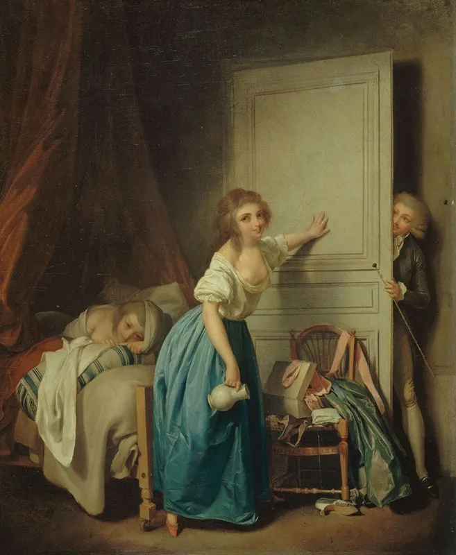 The Indiscret Wall Art by Louis-Léopold Boilly - Canvas Print