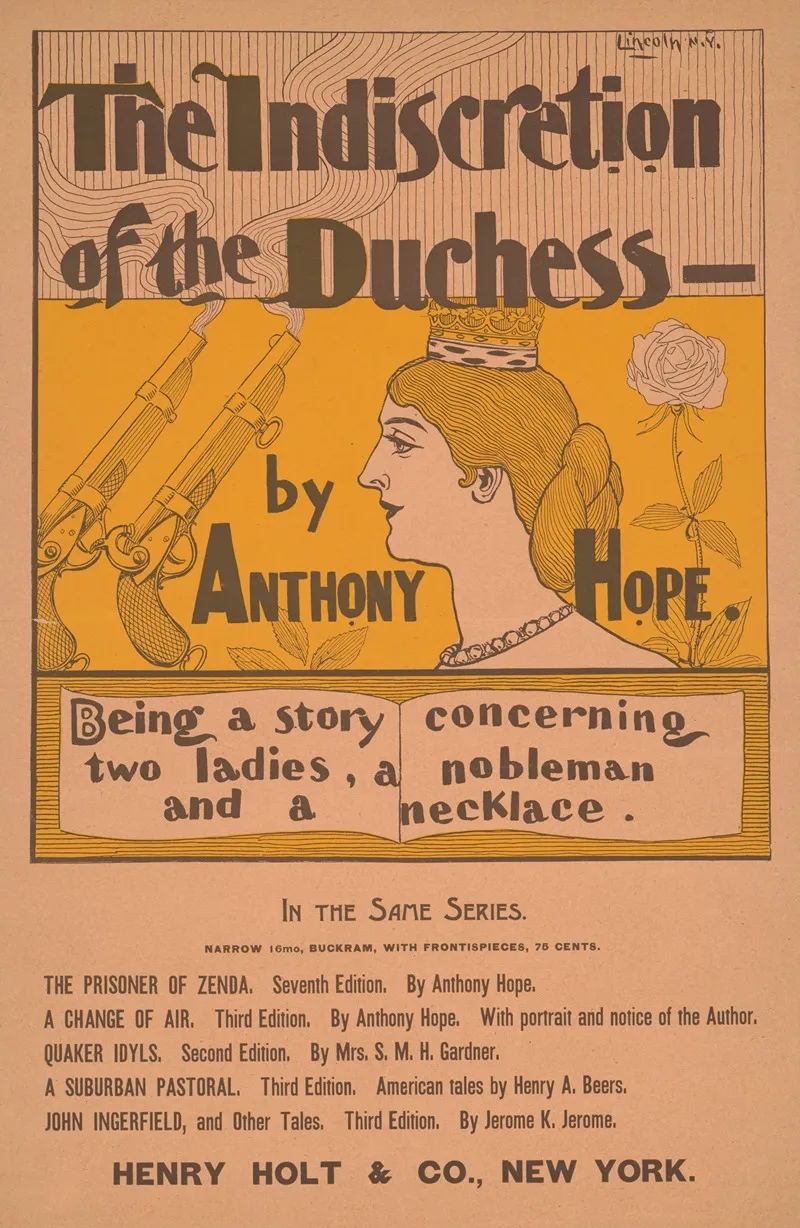 The Indiscretion Of The Duchess By Anthony Hope Wall Art by A.W.B. Lincoln - High-Resolution Digital Print