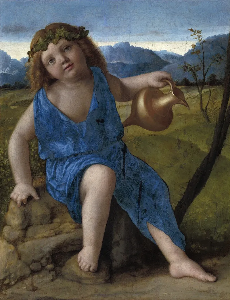 The Infant Bacchus Wall Art by Giovanni Bellini - High-Resolution Digital Print