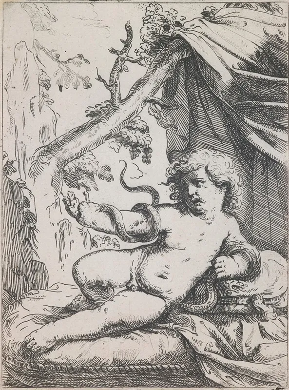The Infant Hercules In His Cradle Wall Art by Lorenzo Loli - High-Resolution Digital Print