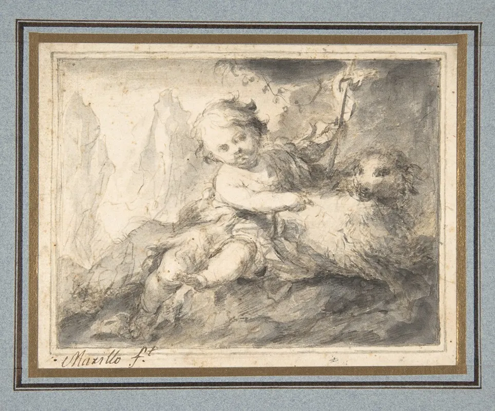 The Infant St John The Baptist Wall Art by Bartolomé Estebán Murillo - High-Resolution Digital Print