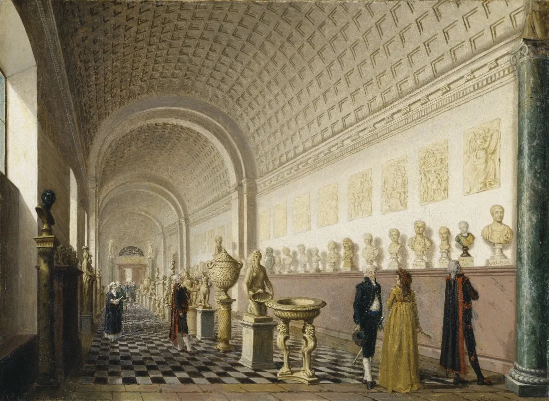 The Inner Gallery Of The Royal Museum At The Royal Palace Stockholm