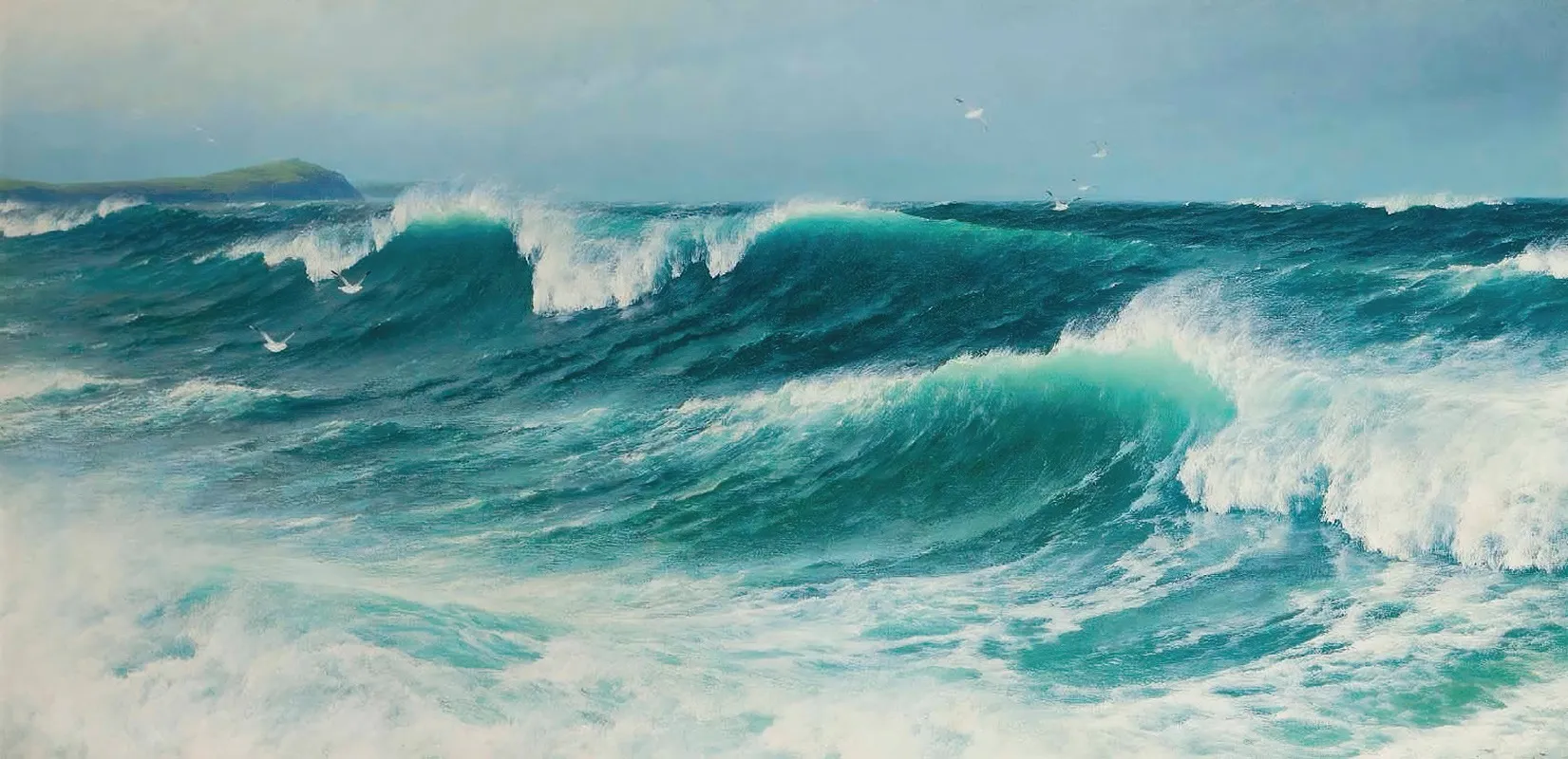 The Inrushing Tide Wall Art by David James - High-Resolution Digital Print