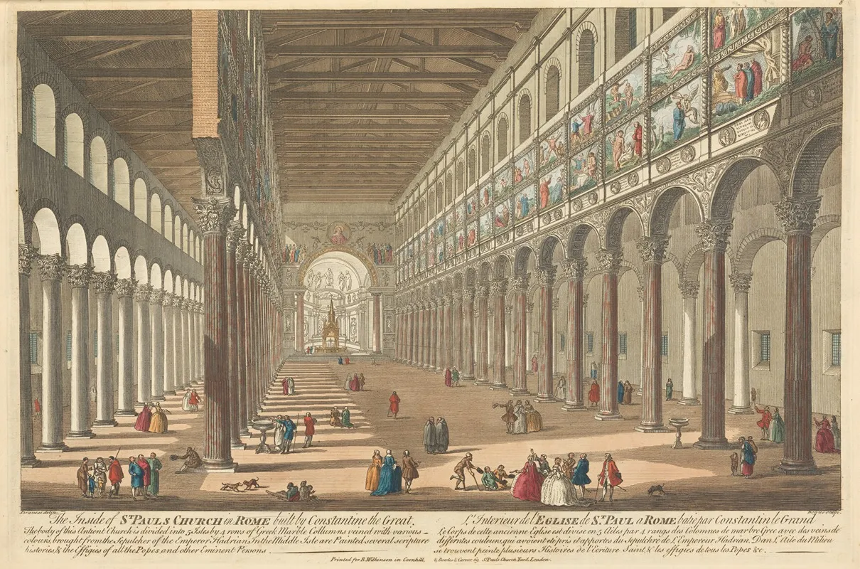 The Inside Of St Pauls Church In Rome Built By Constantine The Great