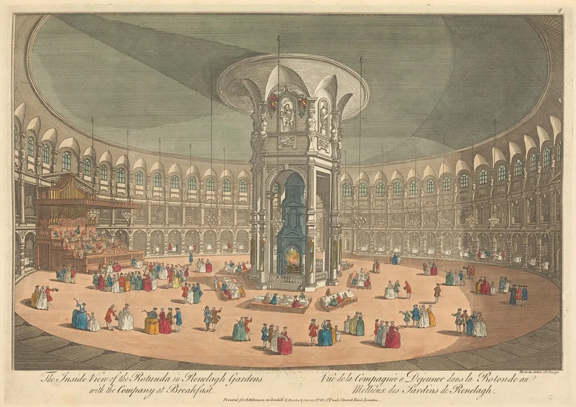 The Inside View Of The Rotunda In Renelagh Gardens With The Company At Breakfast