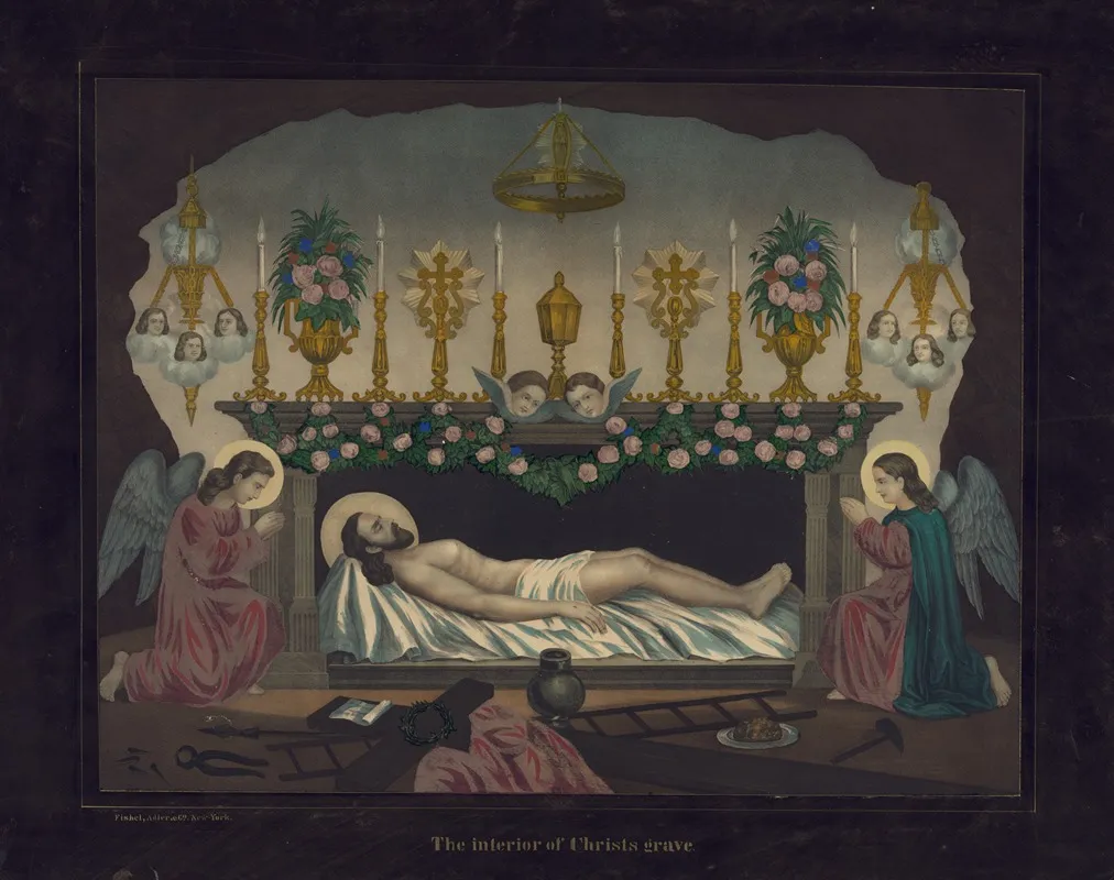 The Interior Of Christs Grave Wall Art by Fishel, Adler & Co. - High-Resolution Digital Print