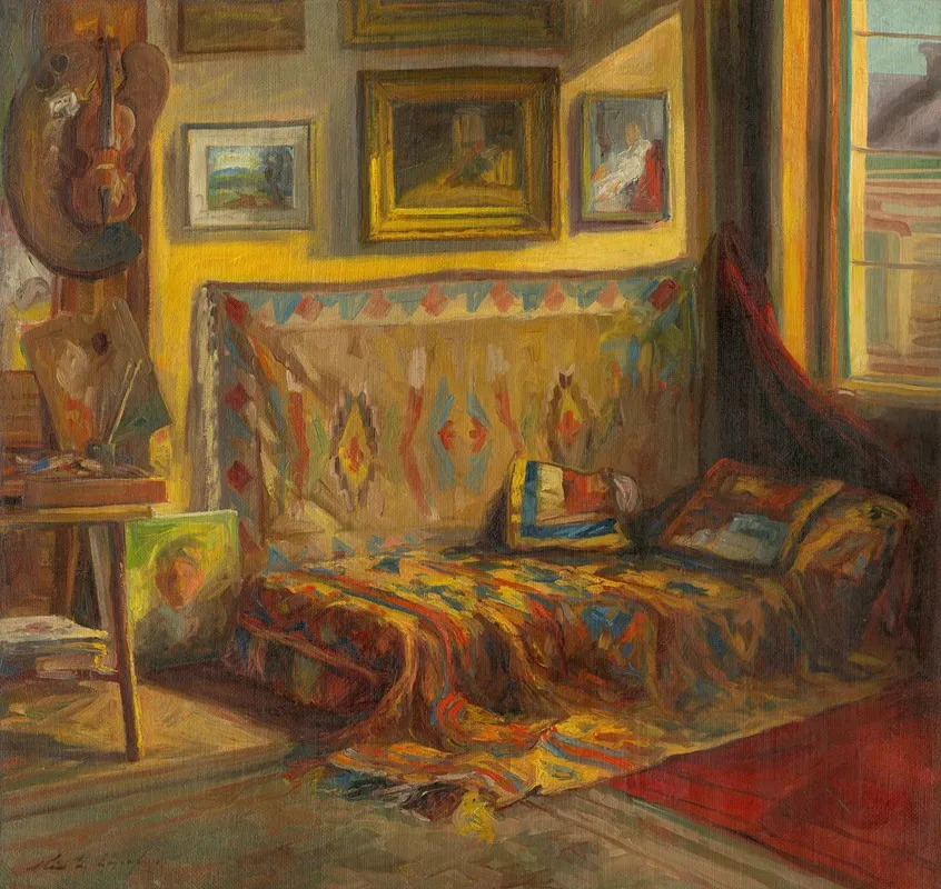 The Interior Of The Artists Studio Wall Art by Viktor Kiss - High-Resolution Digital Print