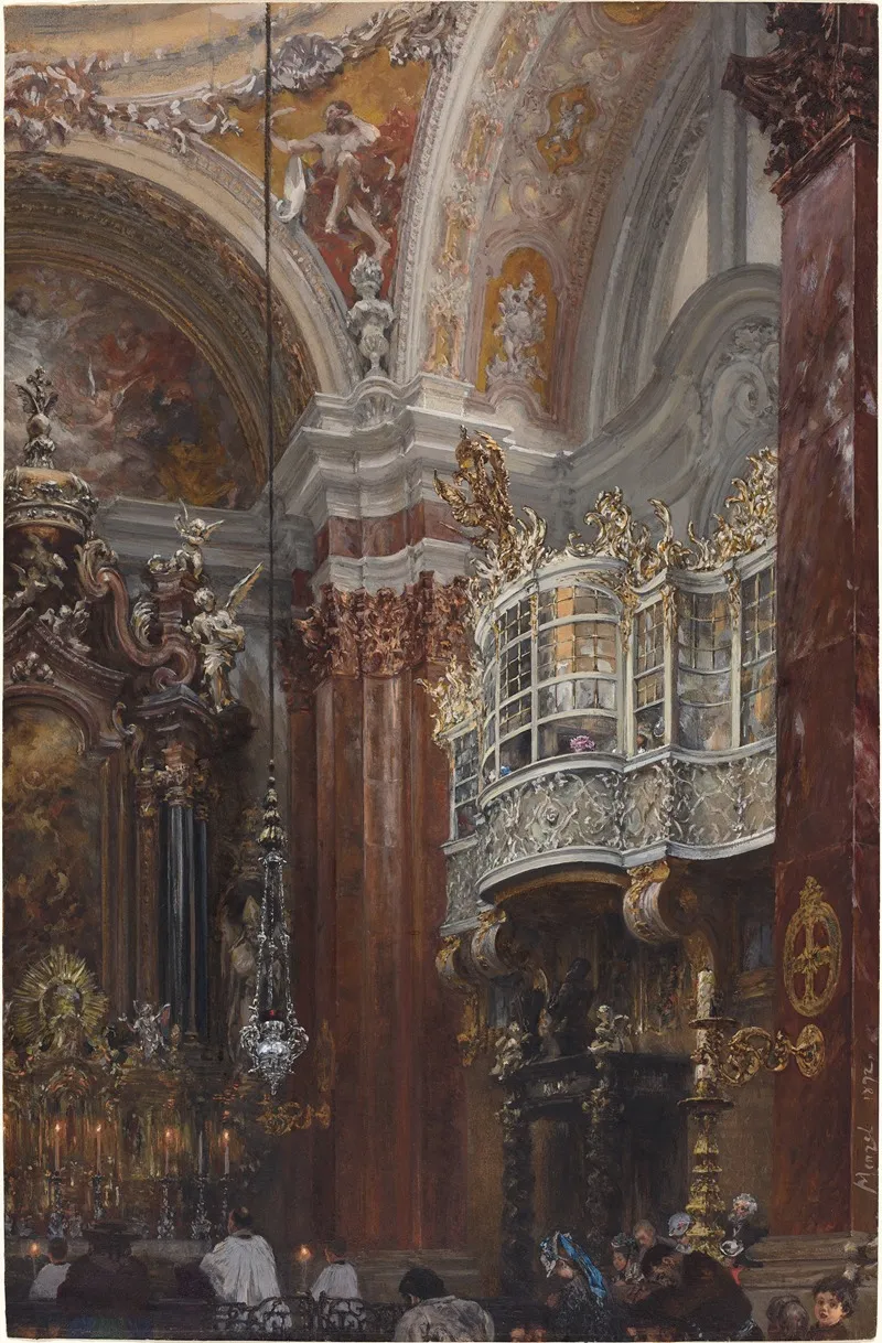 The Interior Of The Jacobskirche At Innsbruck