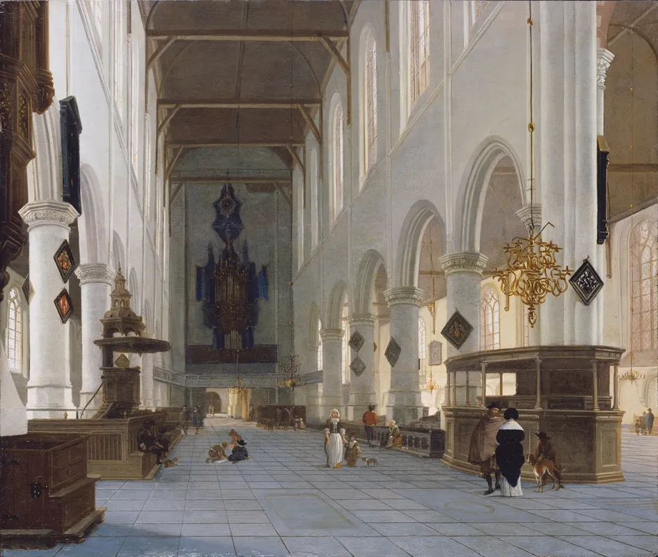 The Interior Of The Oude Kerk In Delft