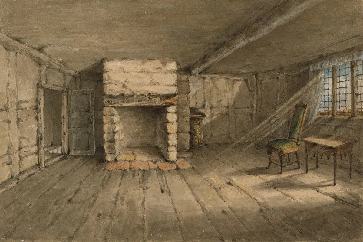 The Interior Of The Room In Which Shakespeare Was Born Wall Art by Phoebe Dighton - High-Resolution Digital Print