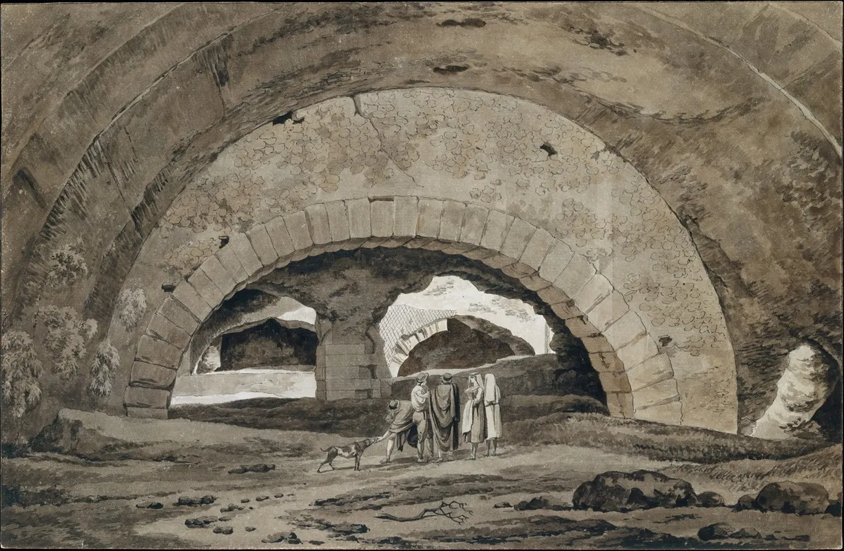 The Interior Of The So Called Stables Of Maecenas At Tivoli Wall Art by Hendrik Voogd - High-Resolution Digital Print