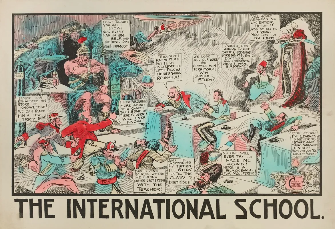 The International School Wall Art by Carey Cartoon Service - High-Resolution Digital Print