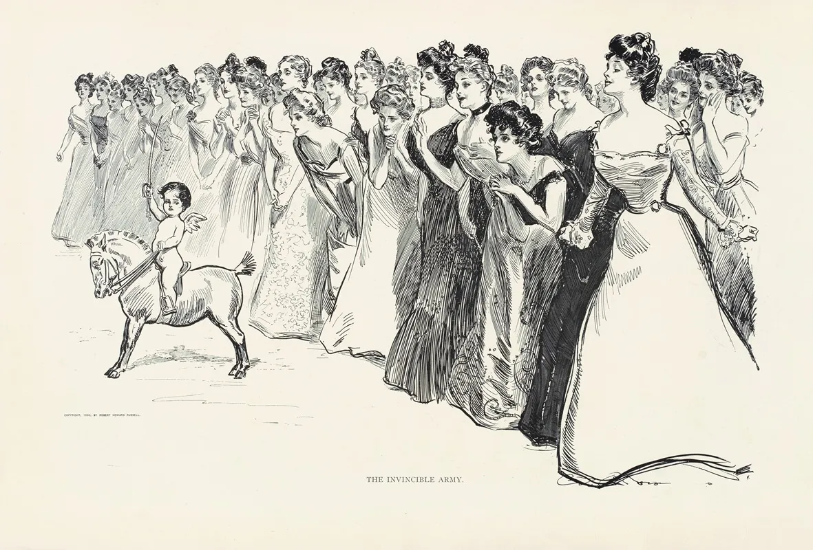 The Invincible Army Wall Art by Charles Dana Gibson - High-Resolution Digital Print