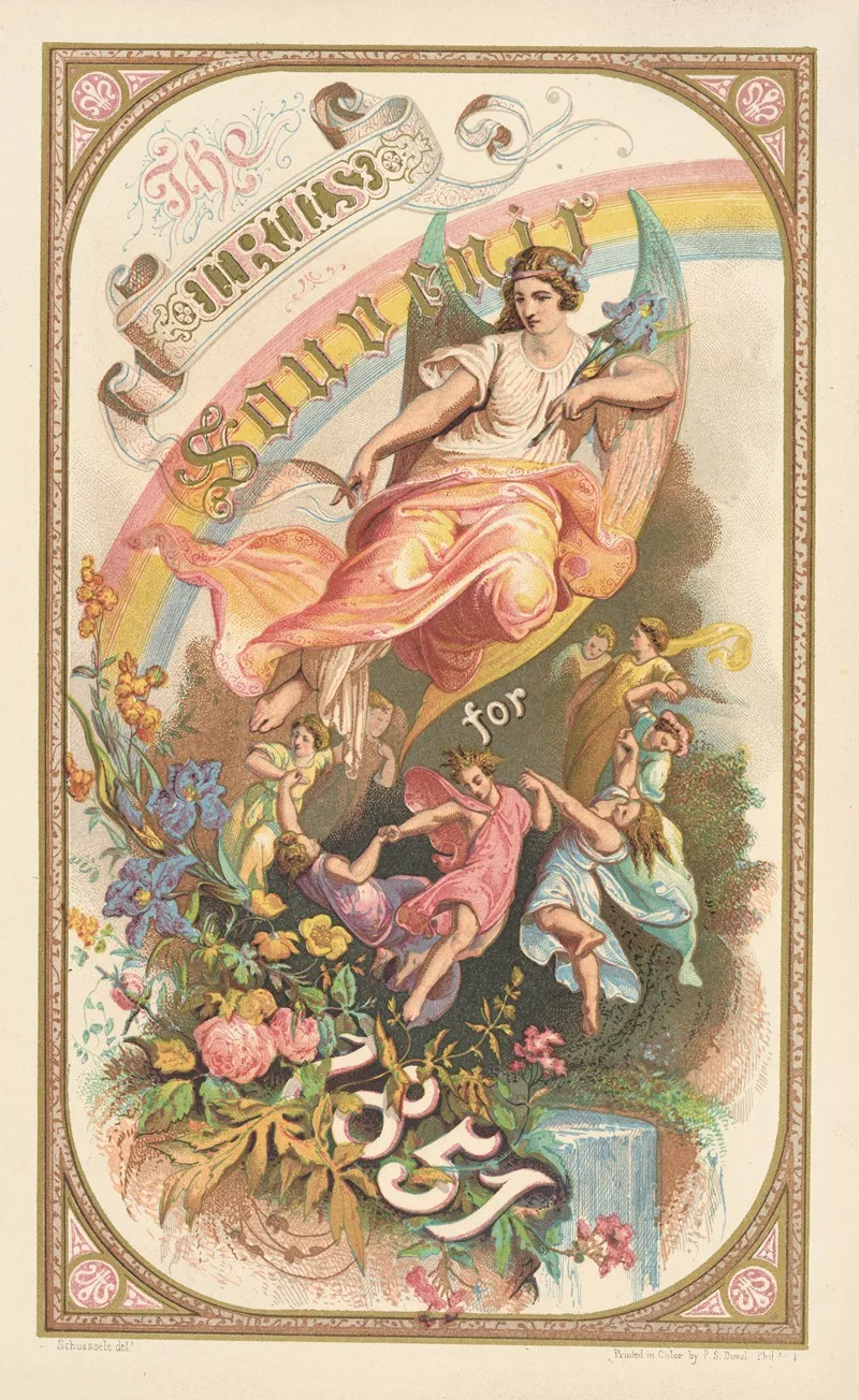 The Iris Souvenir For 1851 Wall Art by Christian Schussele - High-Resolution Digital Print
