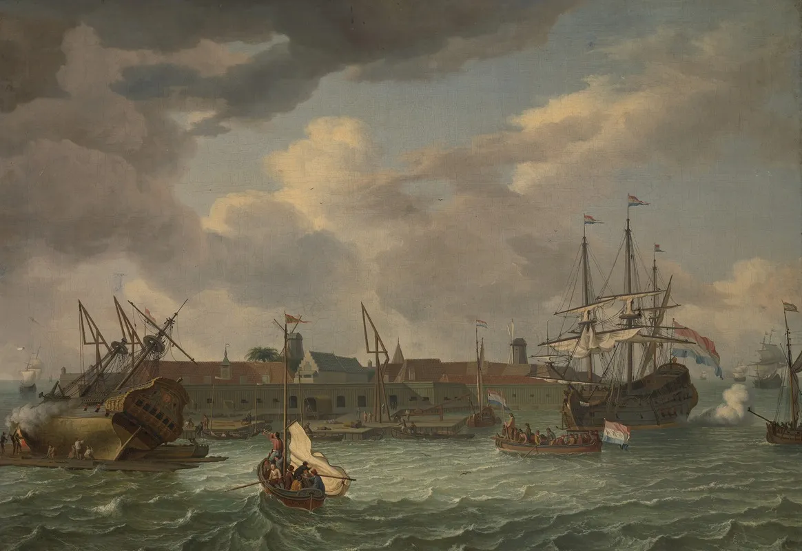 The Island Of Onrust Near Batavia