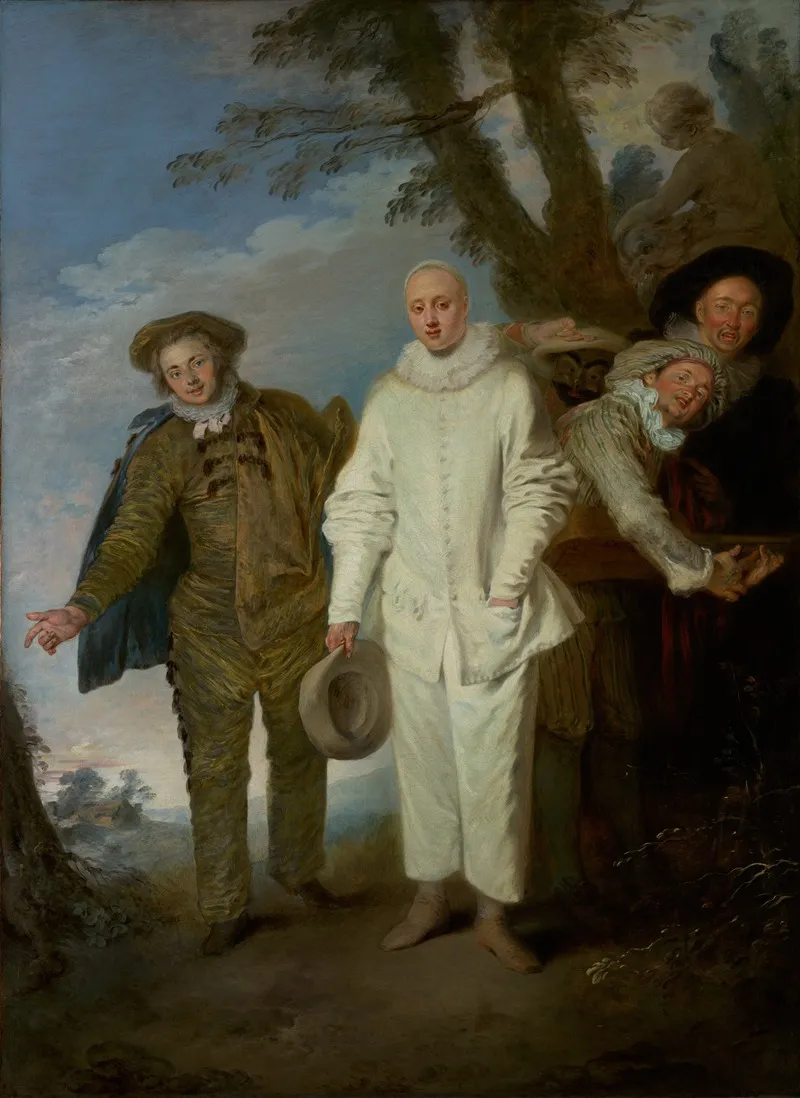 The Italian Comedians 2 Wall Art by Jean-Antoine Watteau - High-Resolution Digital Print