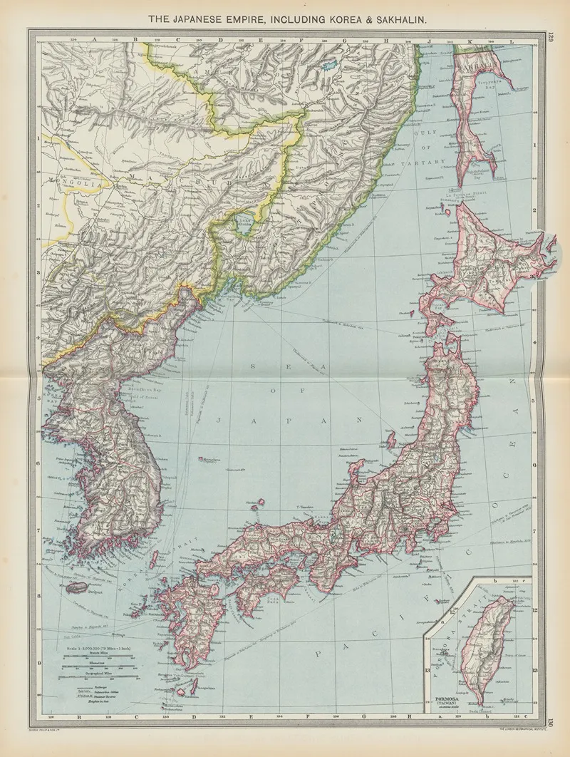The Japanese Empire Including Korea And Sakhalin