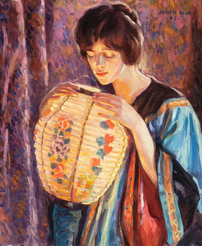 The Japanese Lantern Wall Art by John Hubbard Rich - High-Resolution Digital Print