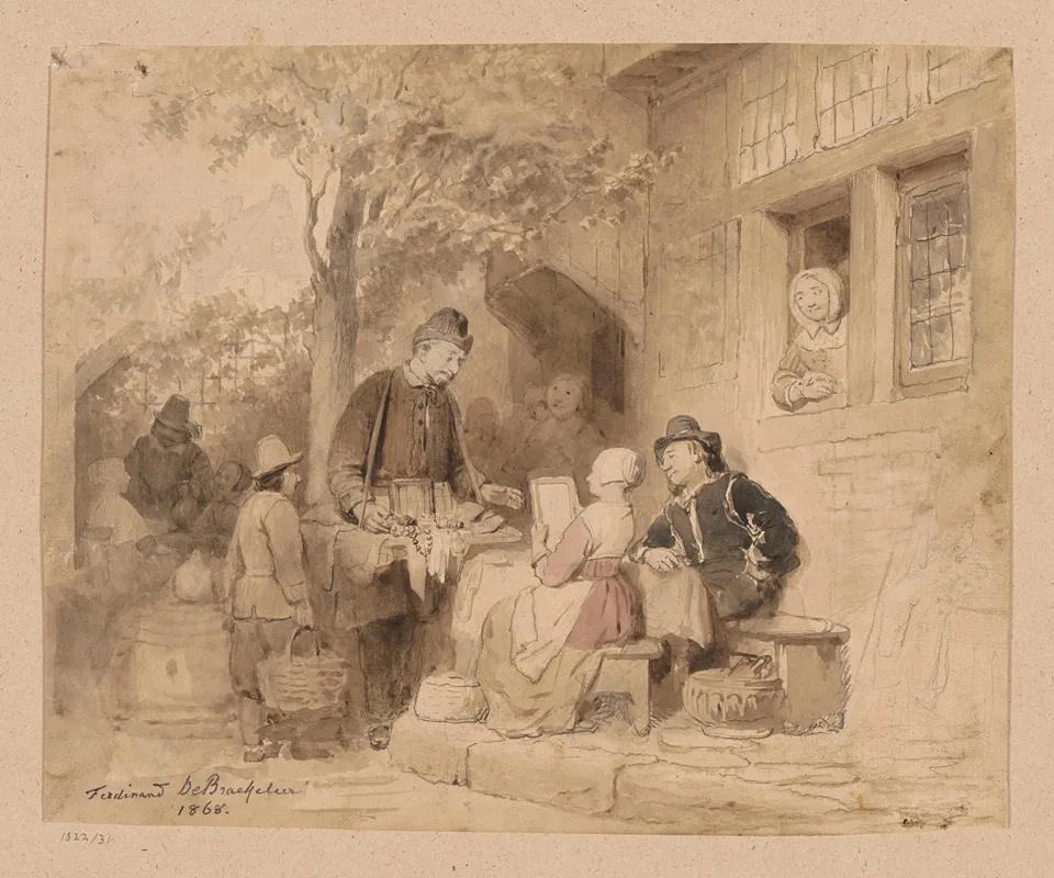 The Jewellery Seller Wall Art by Ferdinand de Braekeleer - High-Resolution Digital Print