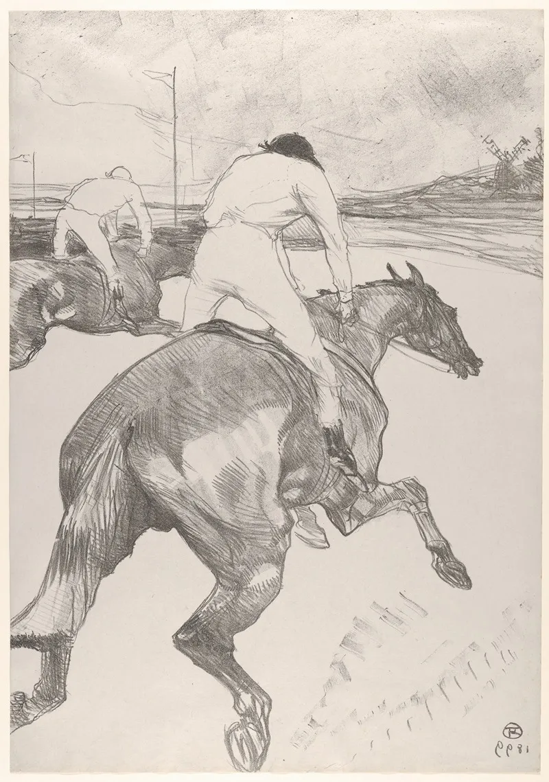The Jockey 5 Wall Art by Henri de Toulouse-Lautrec - High-Resolution Digital Print