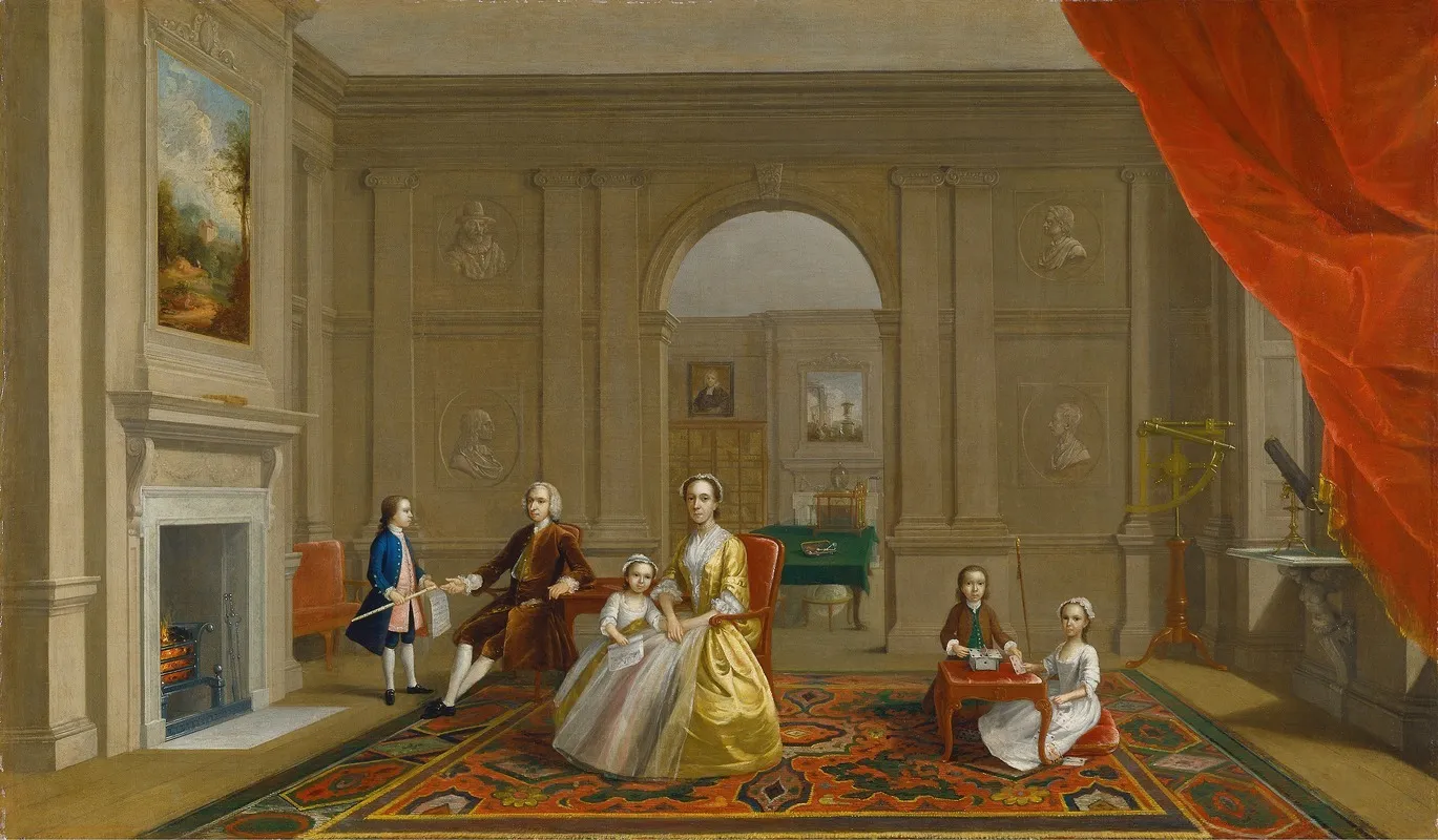 The John Bacon Family Wall Art by Arthur Devis - High-Resolution Digital Print