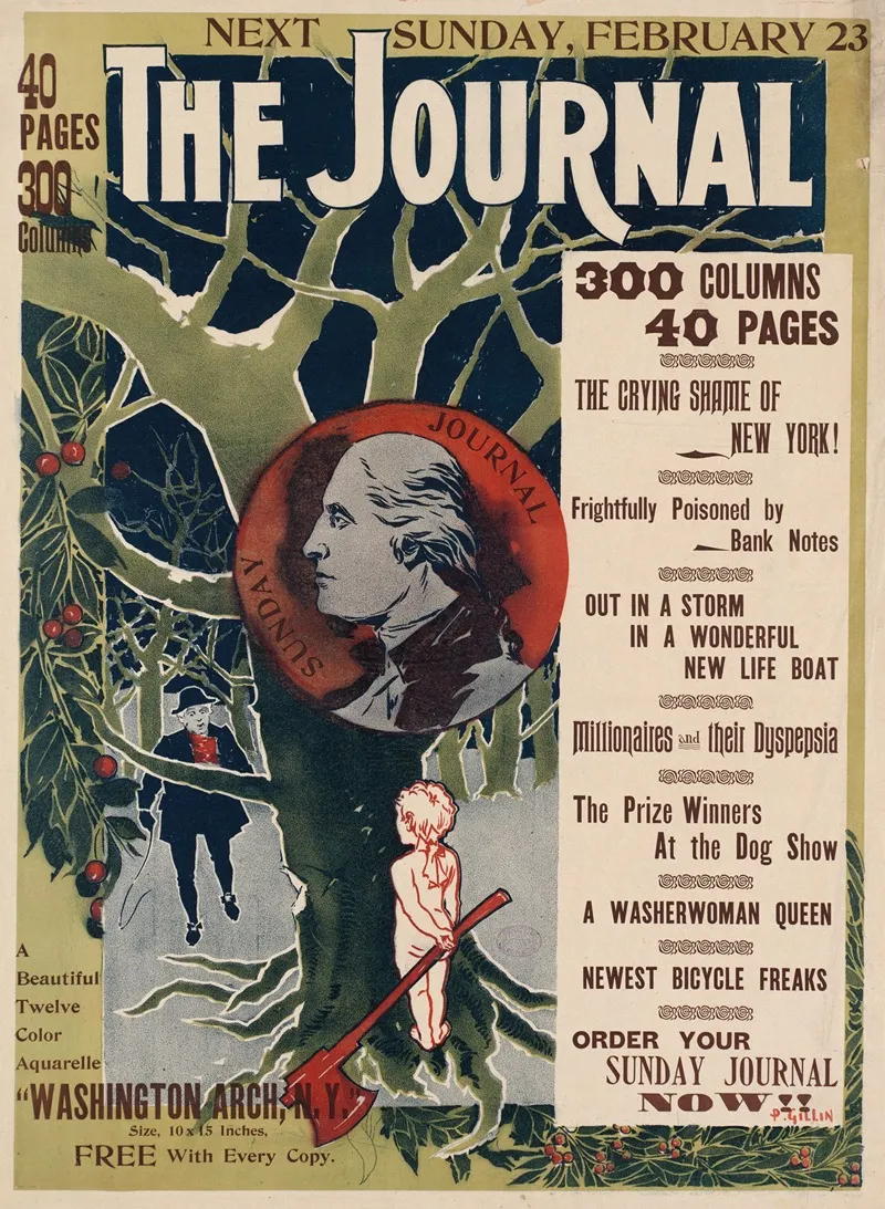 The Journal Next Sunday February 23 Wall Art by P. Gillin - High-Resolution Digital Print