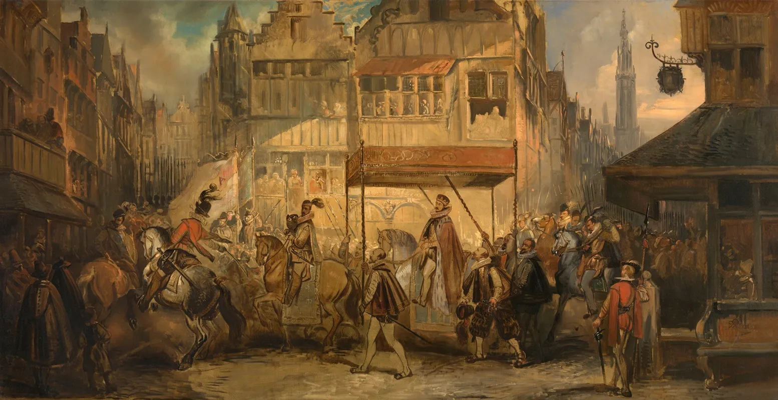 The Joyous Entry Of The Duke Of Anjou Into Antwerp