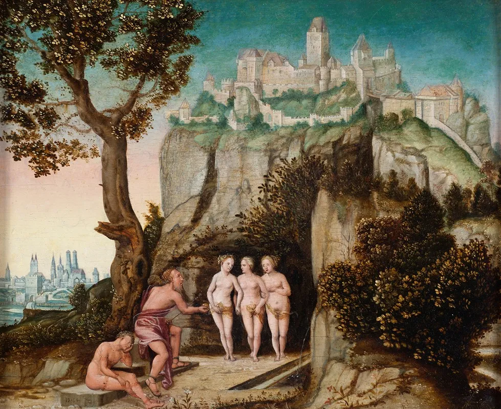 The Judgement Of Paris Wall Art by Hans Schöpfer the Elder - High-Resolution Digital Print