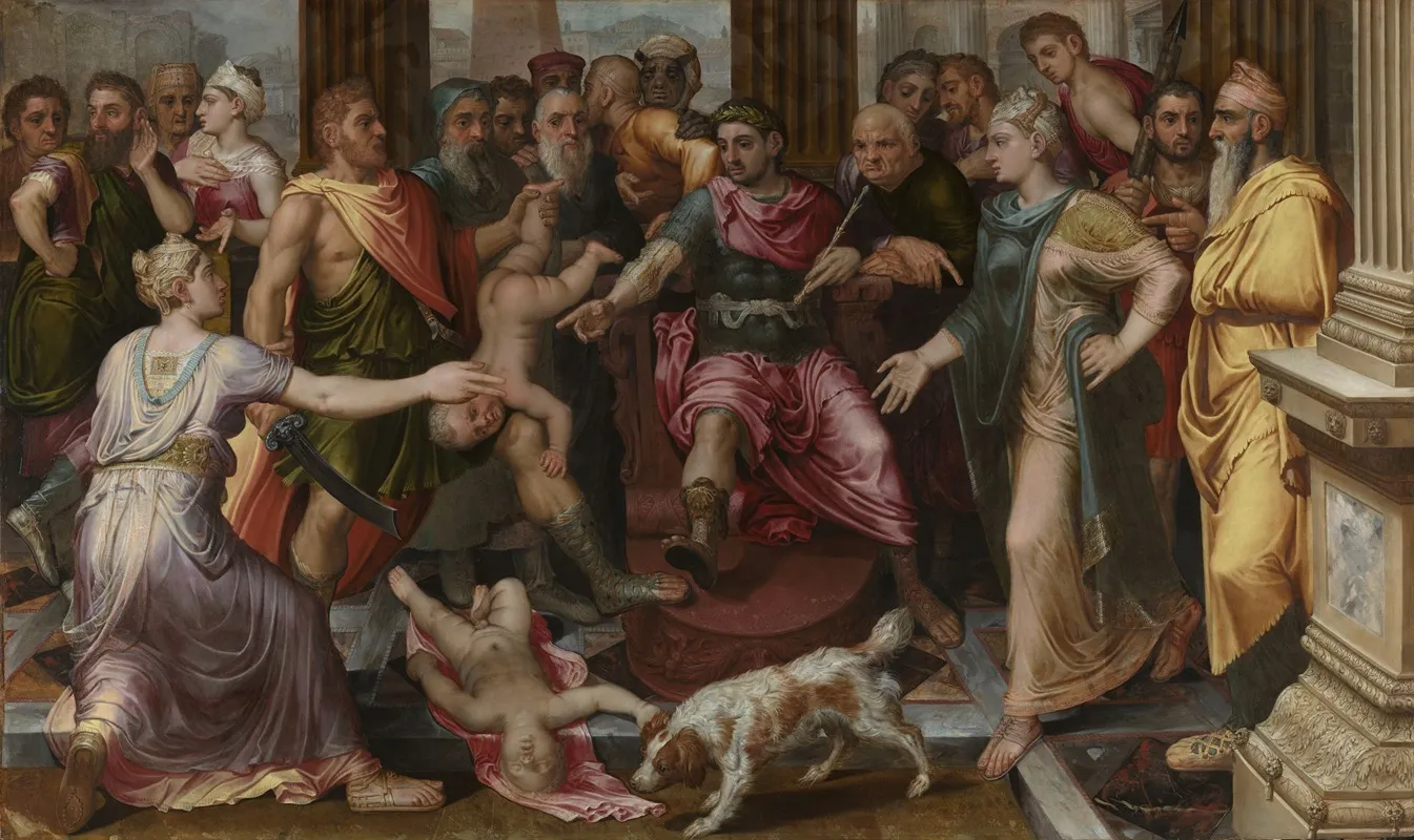 The Judgement Of Solomon 4 Wall Art by Frans Floris - High-Resolution Digital Print