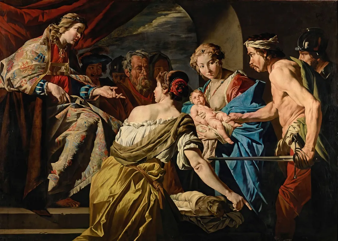 The Judgement Of Solomon 6 Wall Art by Matthias Stom - High-Resolution Digital Print