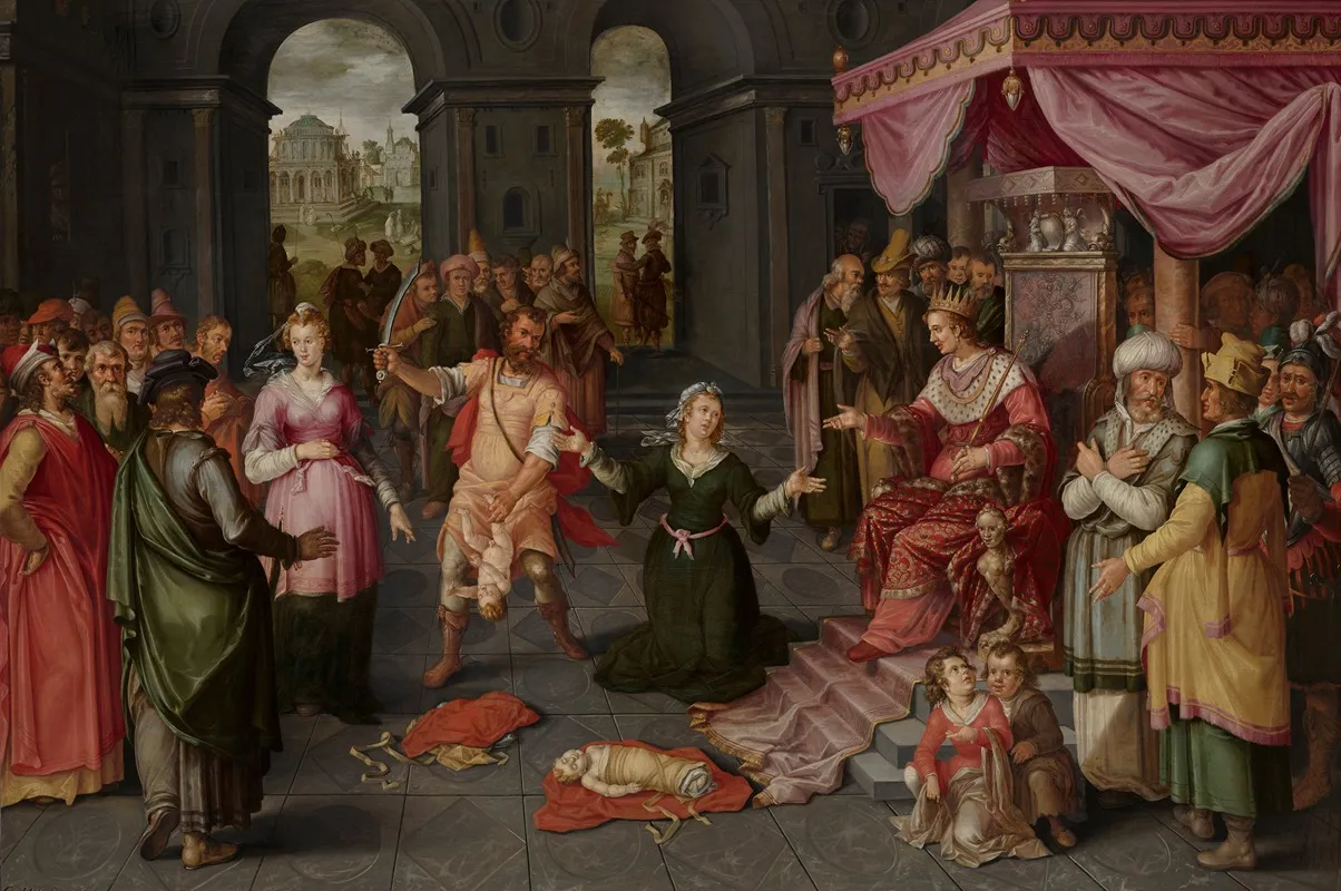 The Judgement Of Solomon 7 Wall Art by Claes Jacobsz. van der Heck - High-Resolution Digital Print