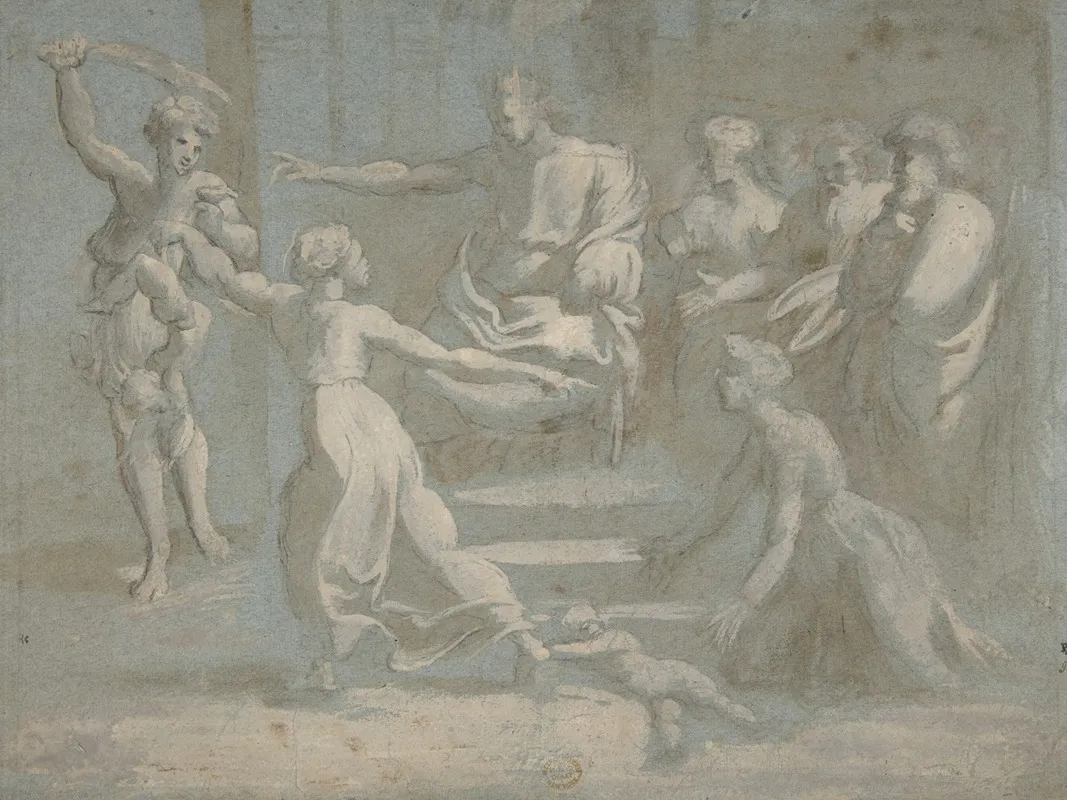 The Judgment Of Solomon After Raphael Wall Art by Biagio Pupini - High-Resolution Digital Print