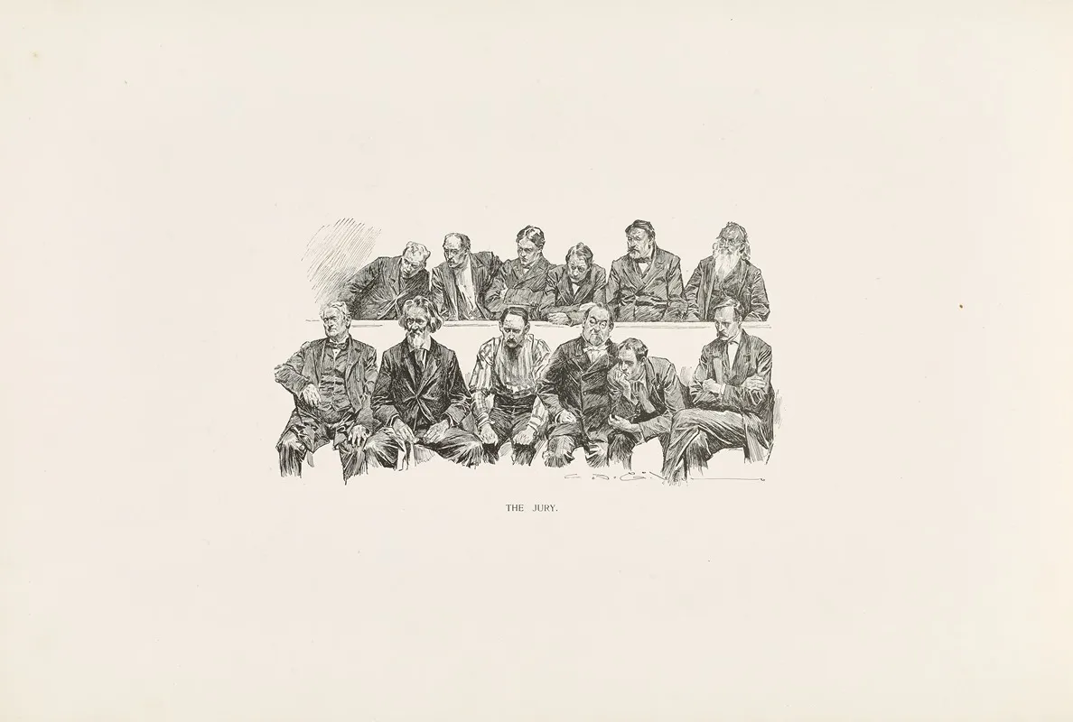 The Jury Wall Art by Charles Dana Gibson - High-Resolution Digital Print