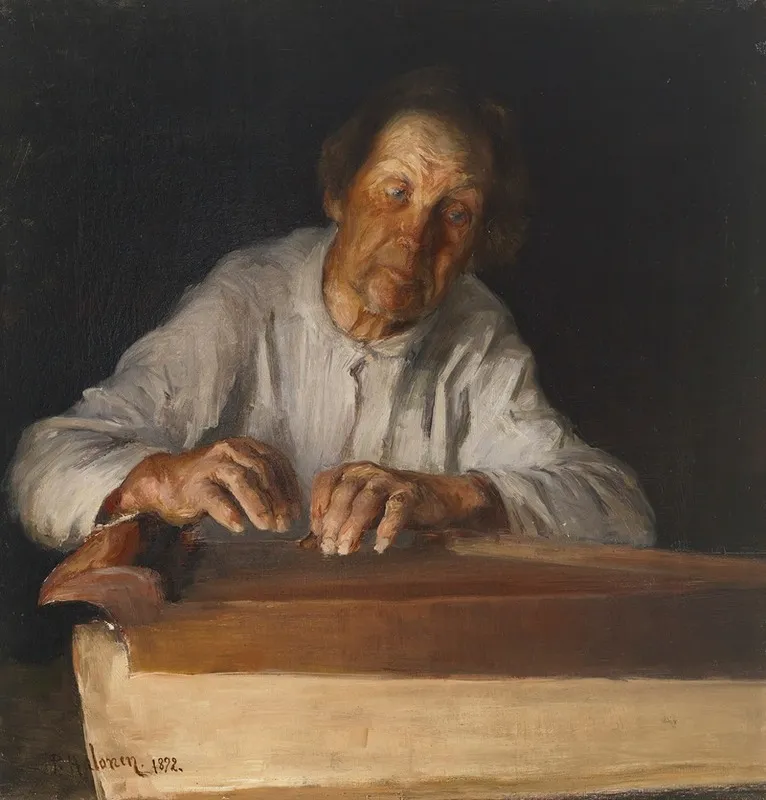 The Kantele Player Wall Art by Pekka Halonen - High-Resolution Digital Print