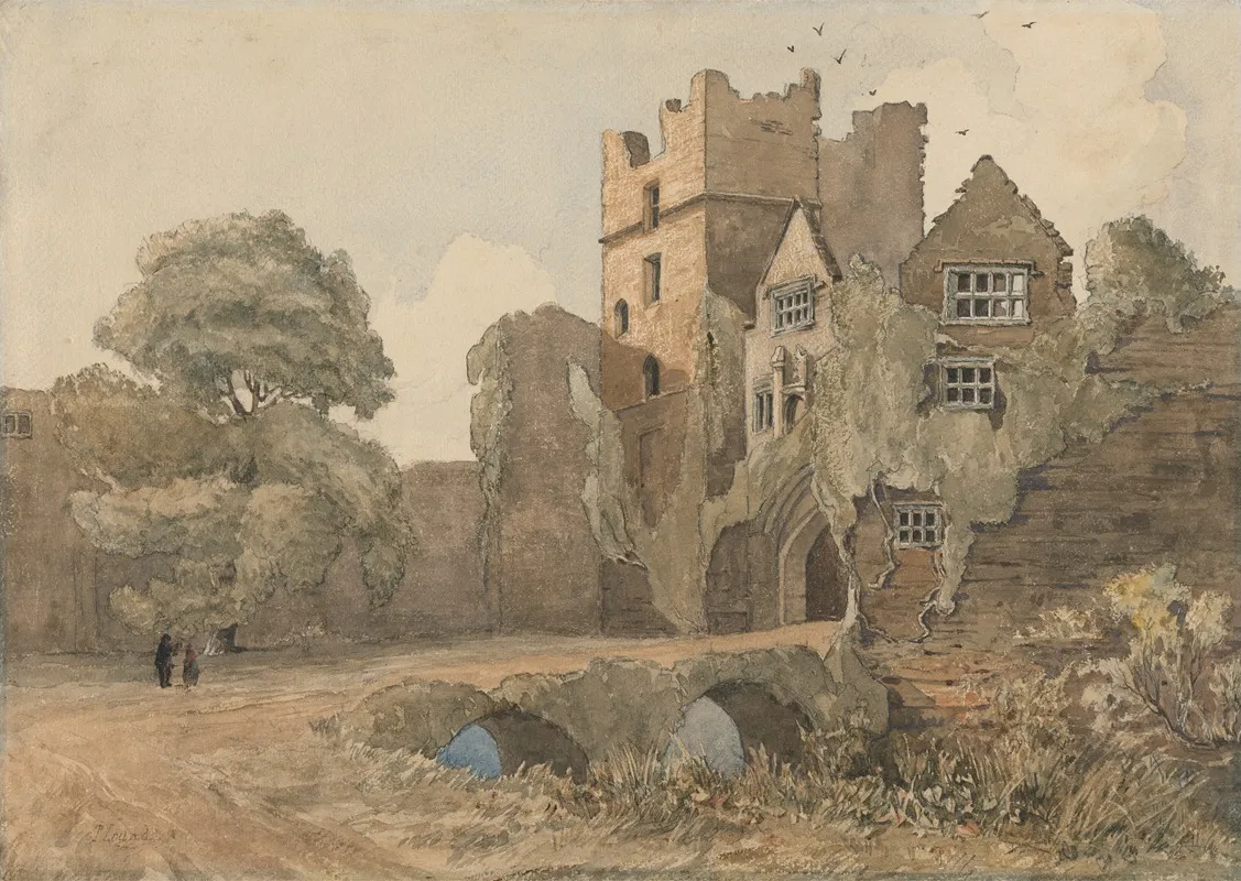 The Keep And Gate Ludlow Castle Shropshire Wall Art by Thomas Lound - High-Resolution Digital Print