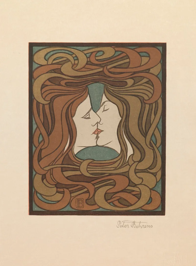 The Kiss 15 Wall Art by Peter Behrens - High-Resolution Digital Print