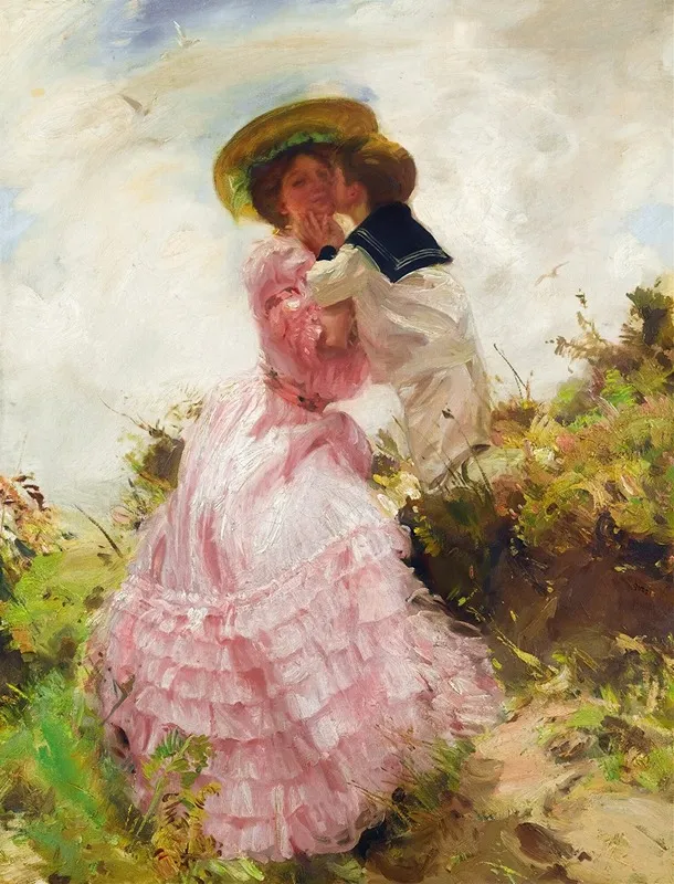 The Kiss 2 Wall Art by Charles Sims - High-Resolution Digital Print