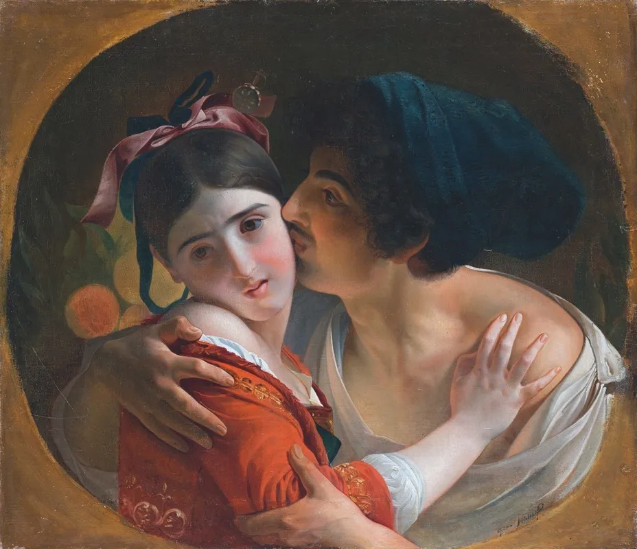 The Kiss 6 Wall Art by After Feodor Antonovich Moller - High-Resolution Digital Print