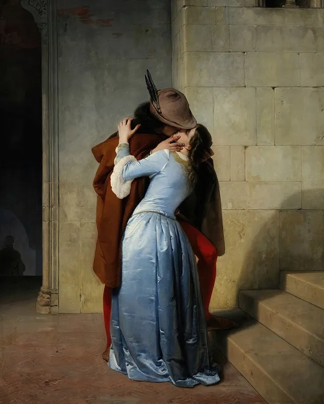 The Kiss 9 Wall Art by Francesco Hayez - High-Resolution Digital Print