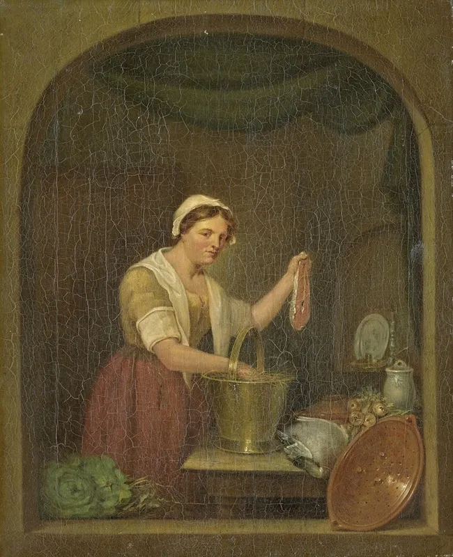 The Kitchen Maid 4 Wall Art by Jan de Ruyter - High-Resolution Digital Print