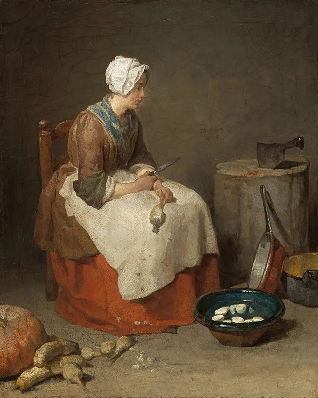 The Kitchen Maid Wall Art by Jean Siméon Chardin - High-Resolution Digital Print
