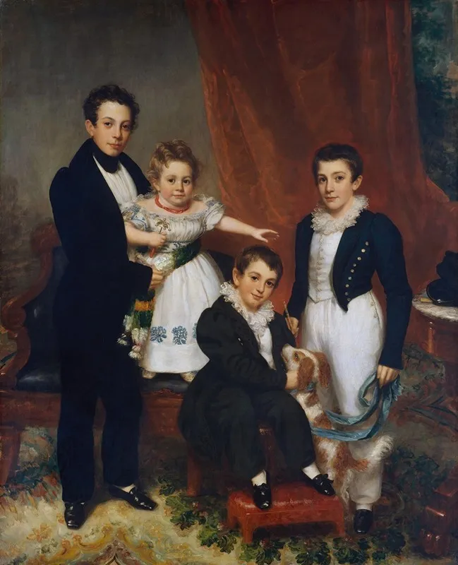 The Knapp Children Wall Art by Samuel Lovett Waldo - High-Resolution Digital Print