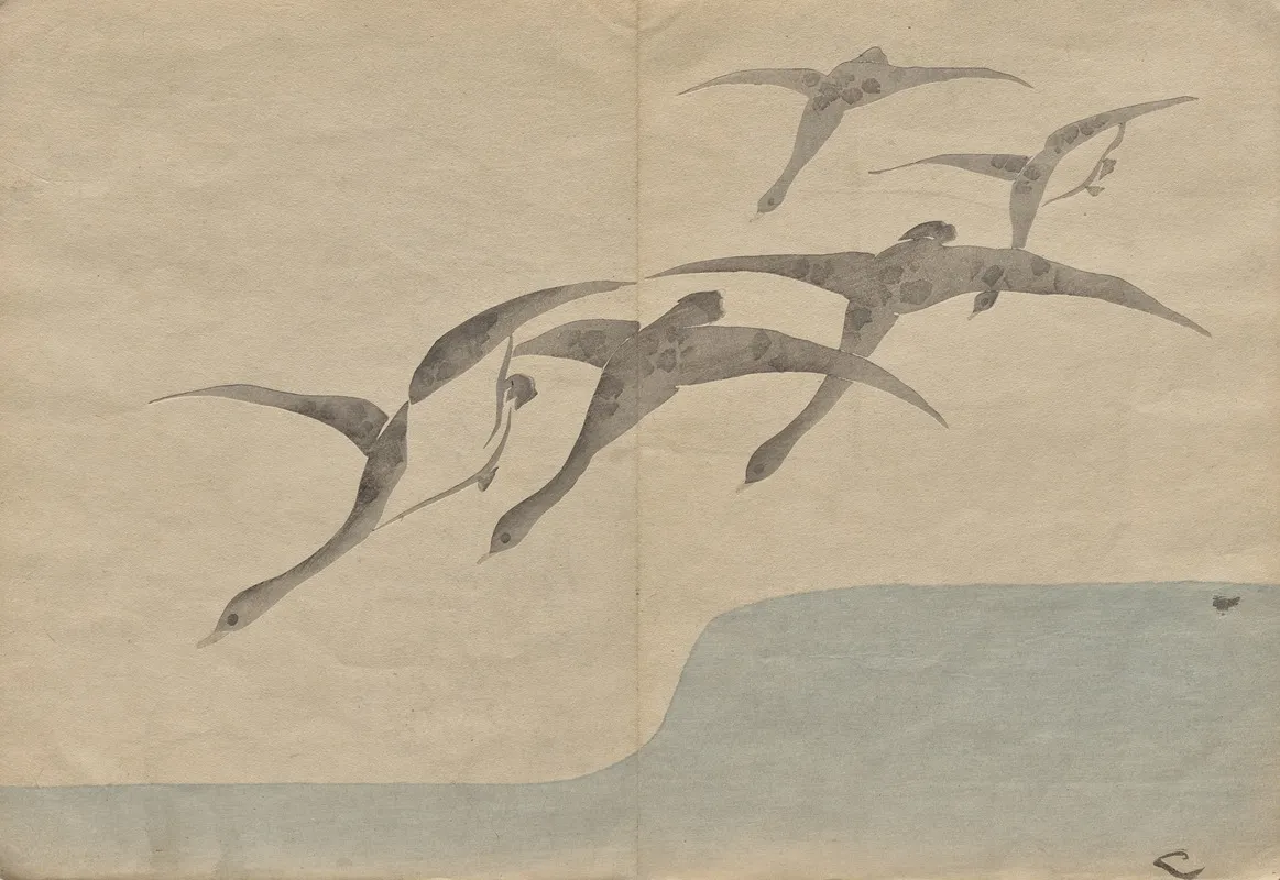 The Korin Picture Book Pl 09 Wall Art by Hōchū Nakamura - High-Resolution Digital Print