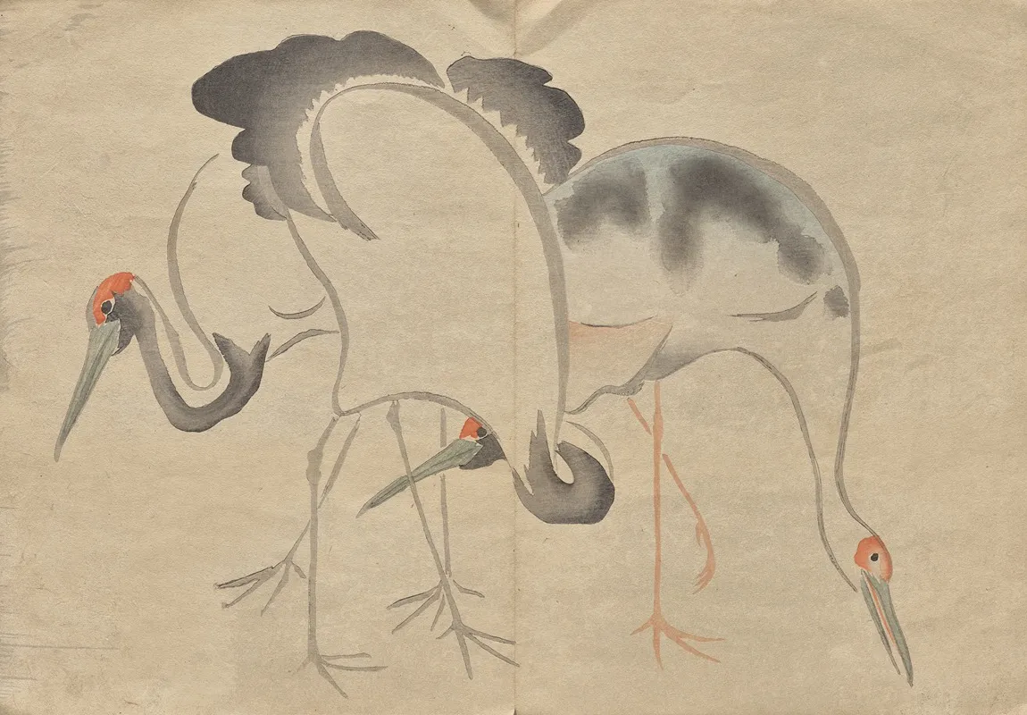 The Korin Picture Book Pl 17 Wall Art by Hōchū Nakamura - High-Resolution Digital Print